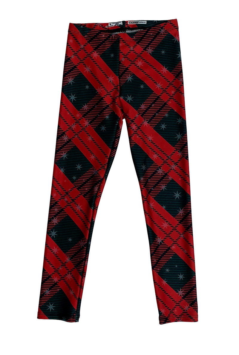Starry Plaid Kids Legging