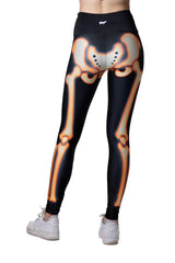 Neon Orange Skeleton Legging