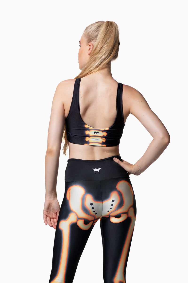 Neon Orange Skeleton U-Bra