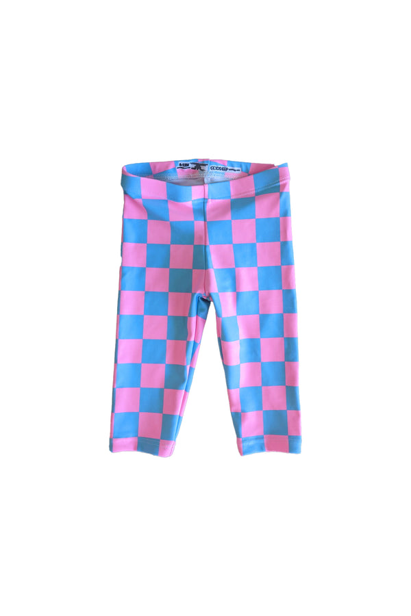 Blue Pink Checkers Infant Legging