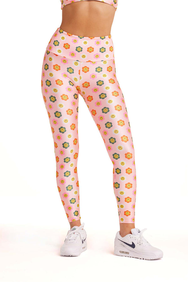 Peach Floral Glow Legging
