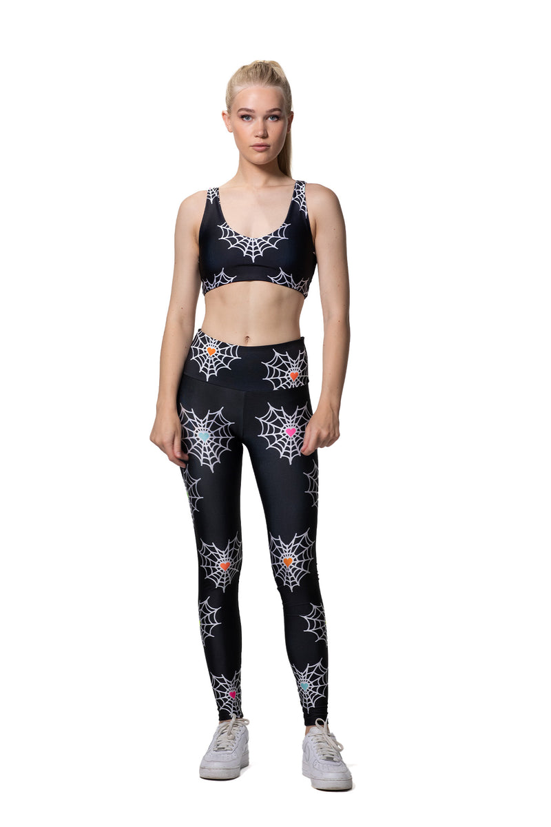 Rainbow Heart Webs Legging
