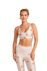 Retro Check Floral U-Bra