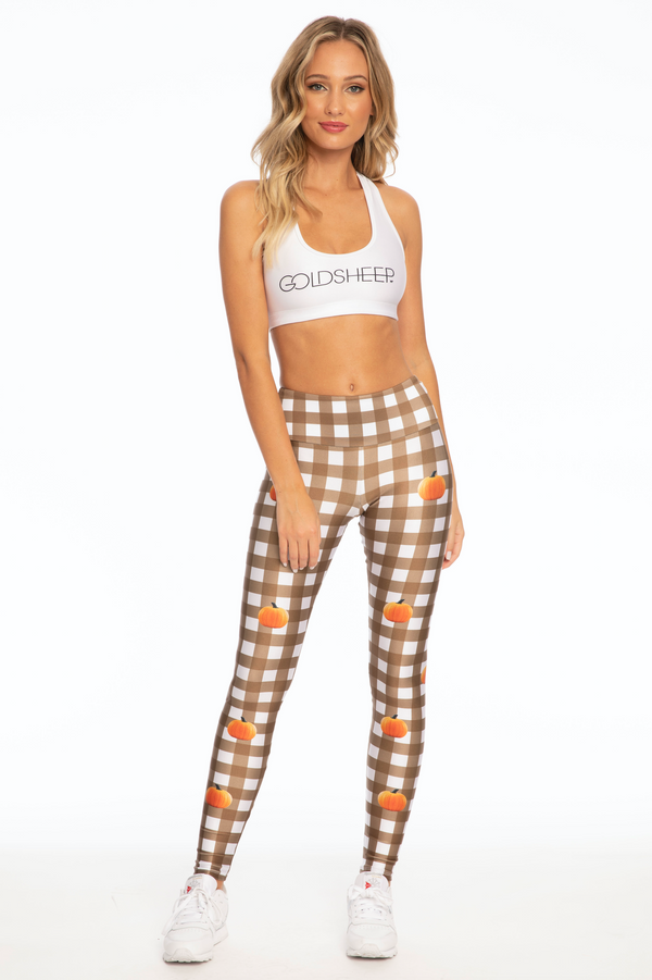 Pumpkin Gingham Legging