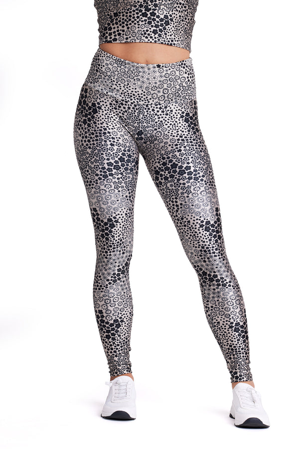 Tan Ditsy Floral Legging