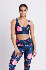 Navy Retro Floral U-bra