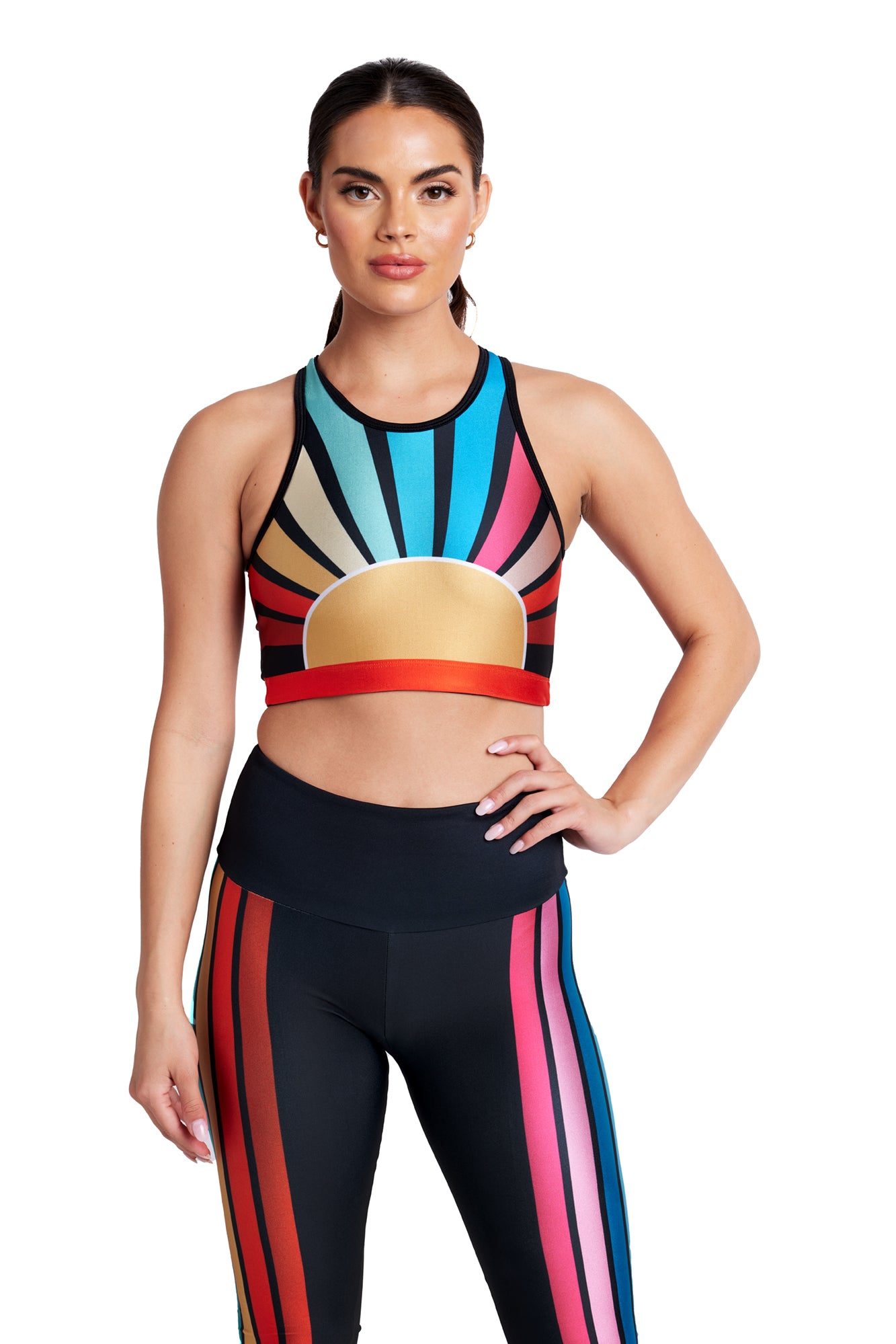 Roller Rainbow Crop Top - Goldsheep Clothing