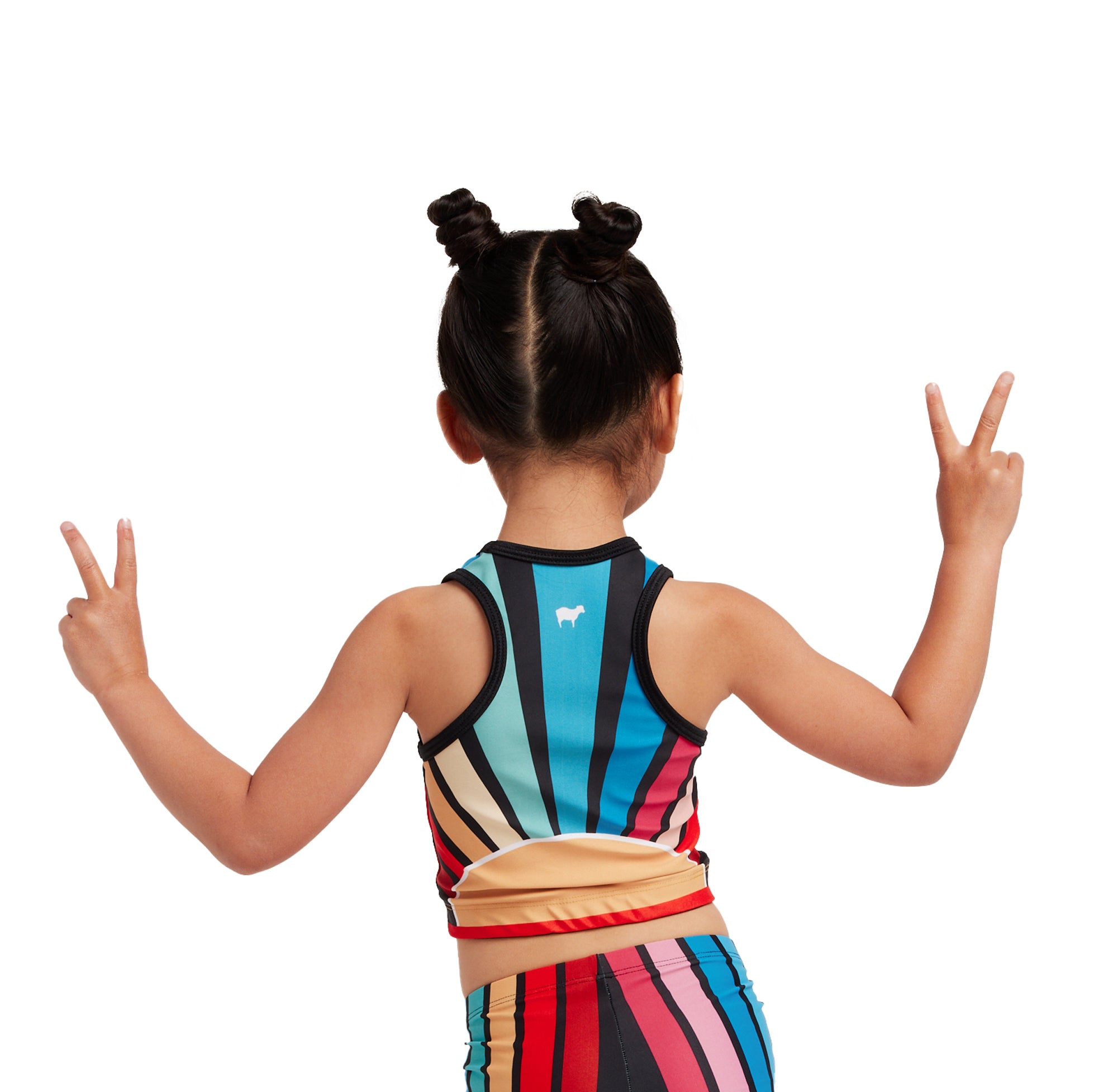 Roller Rainbow Kids Crop Top - Goldsheep Clothing