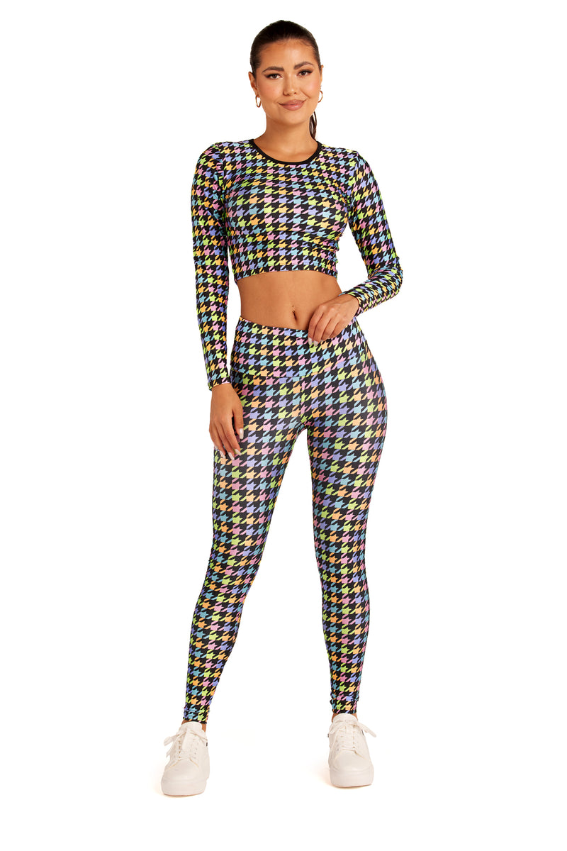 Black Neon Houndstooth Legging
