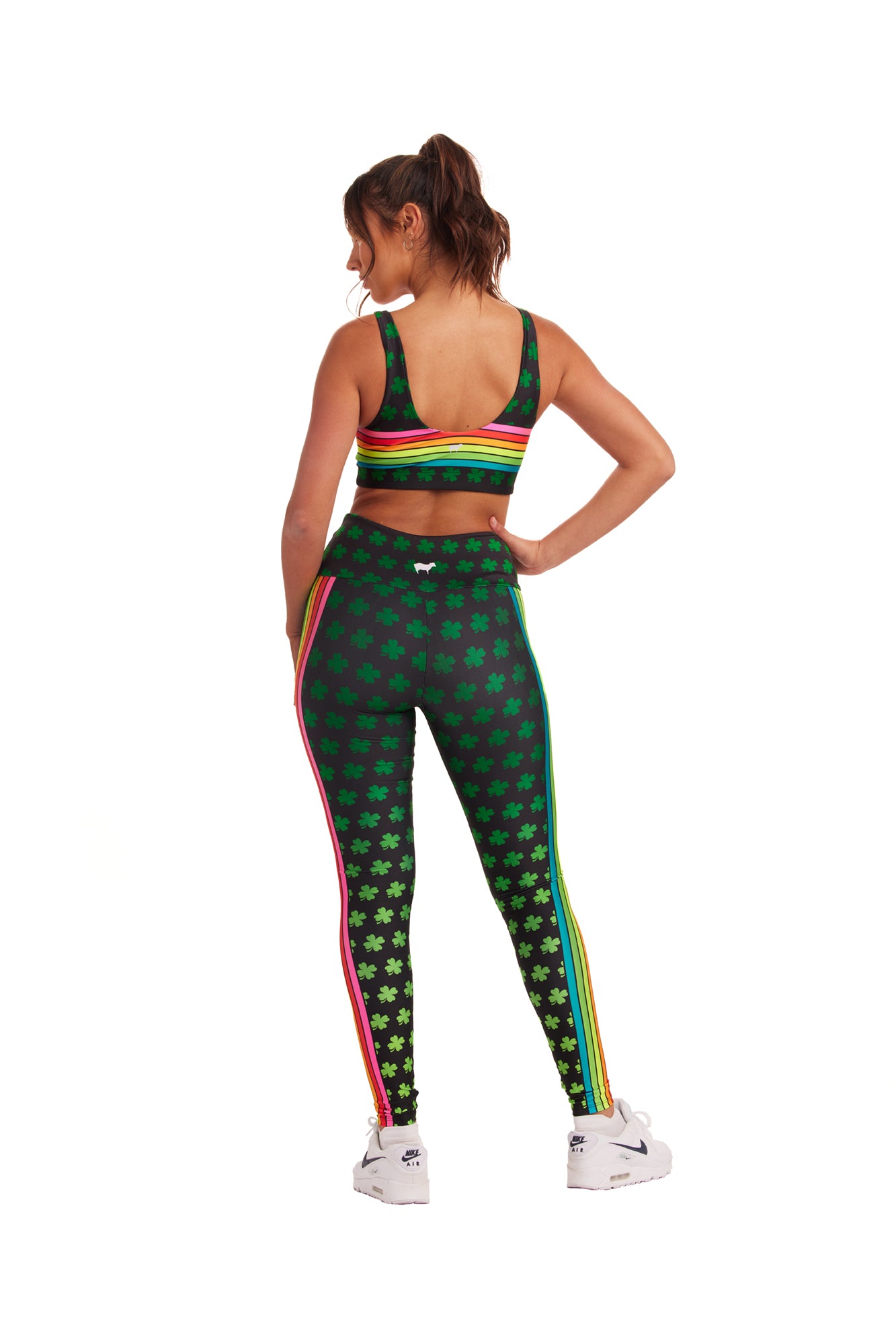 Neon Clover Rainbow Stripe Legging - Goldsheep Clothing