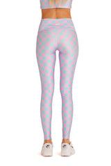 Blue Pink Checkers Legging