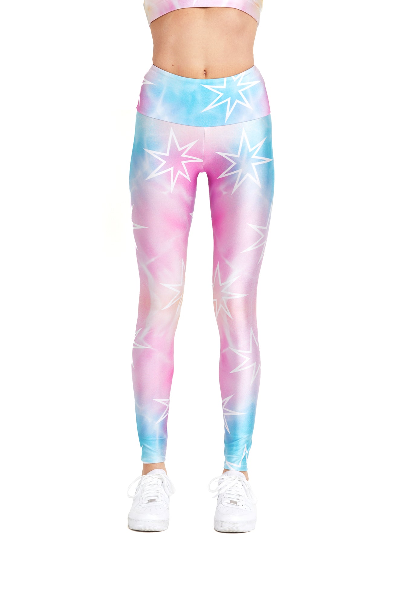 Pastel Tie-Dye Stars Legging - Goldsheep Clothing