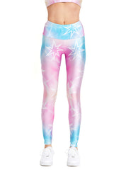 Pastel Tie-Dye Stars Legging - Goldsheep Clothing