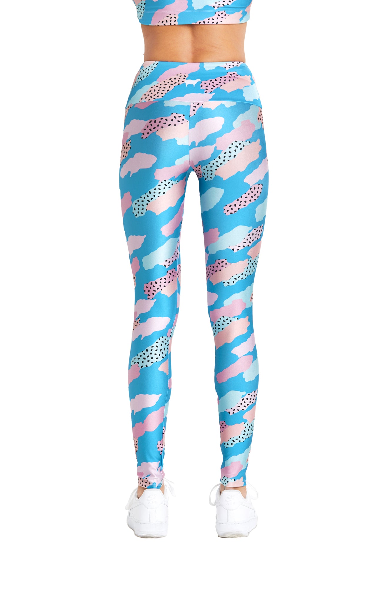 Blue & Pink Paint Strokes Legging - Goldsheep Clothing