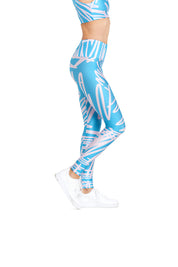 Blue Scribble Legging - Goldsheep Clothing