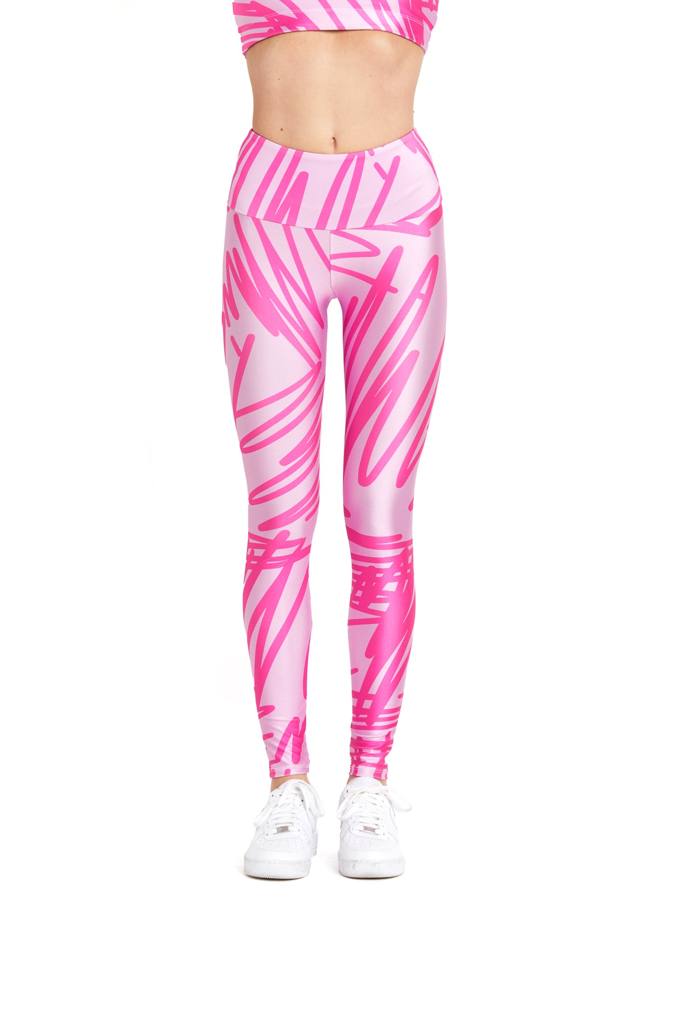 Pink Scribble Legging - Goldsheep Clothing