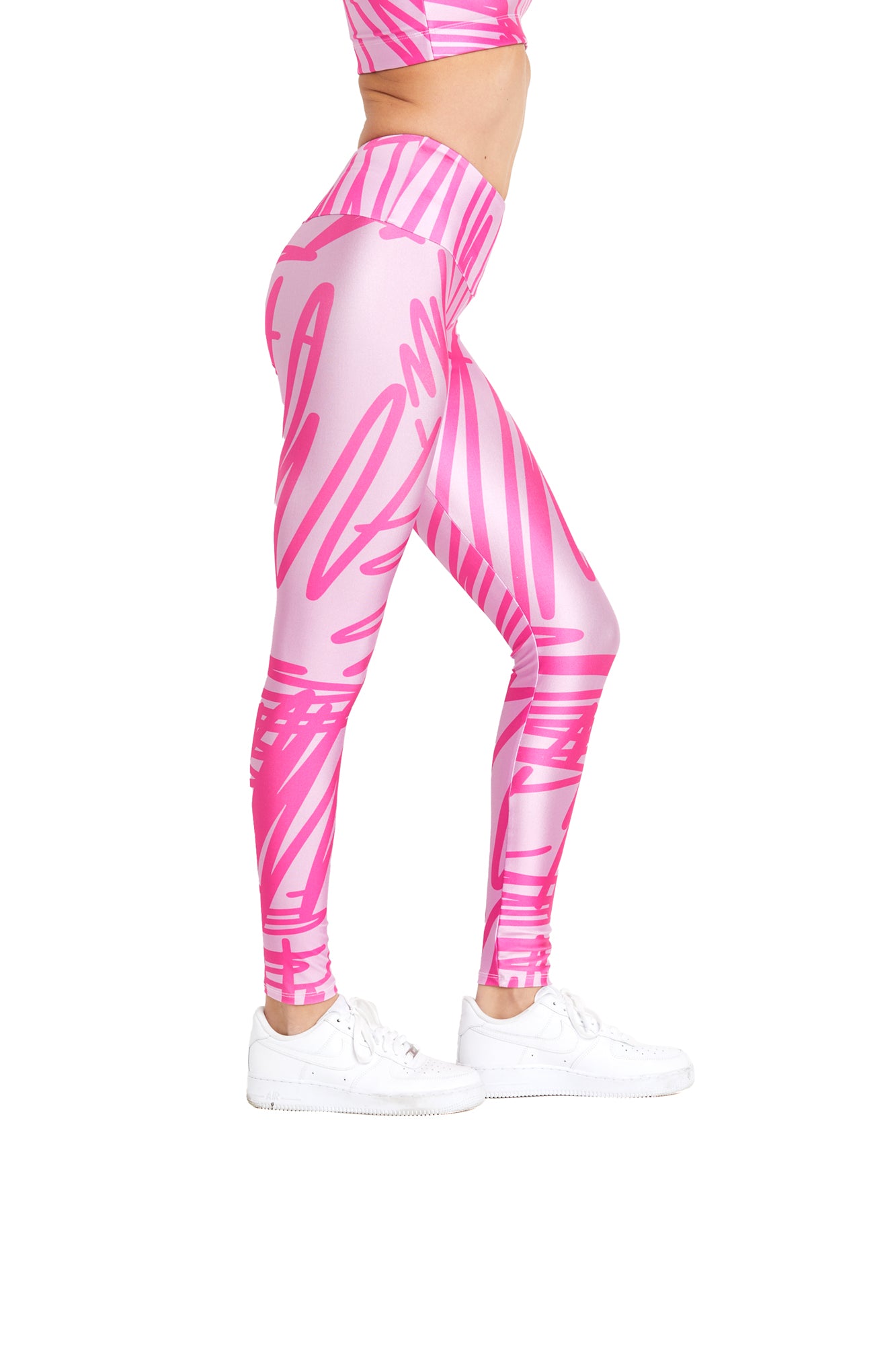 Pink Scribble Legging - Goldsheep Clothing
