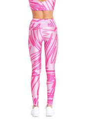 Pink Scribble Legging - Goldsheep Clothing