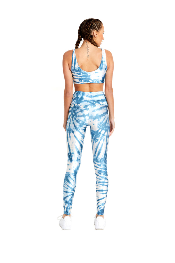 Blue Tie-Dye Legging
