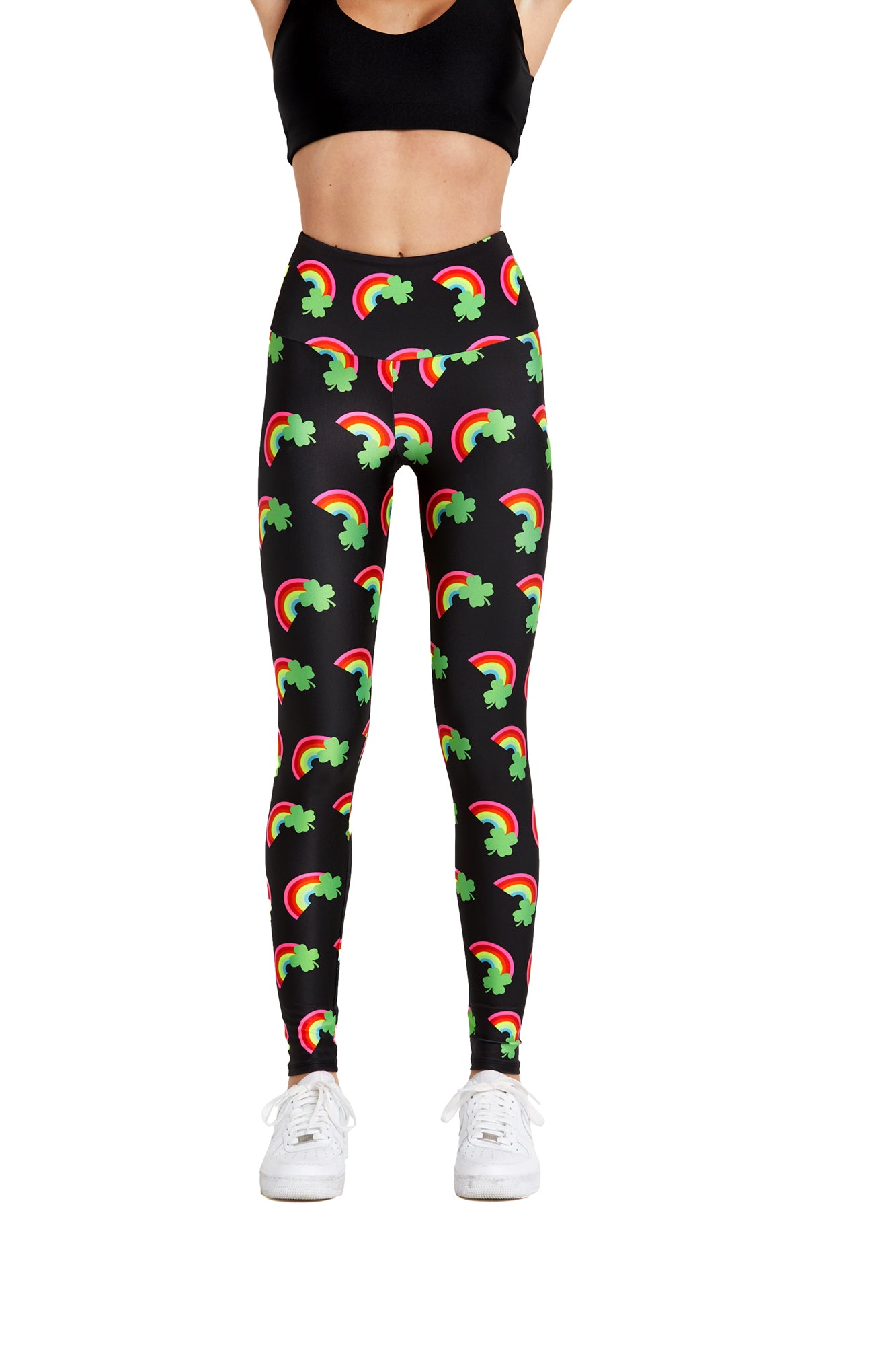 Neon Rainbow Clover Legging - Goldsheep Clothing