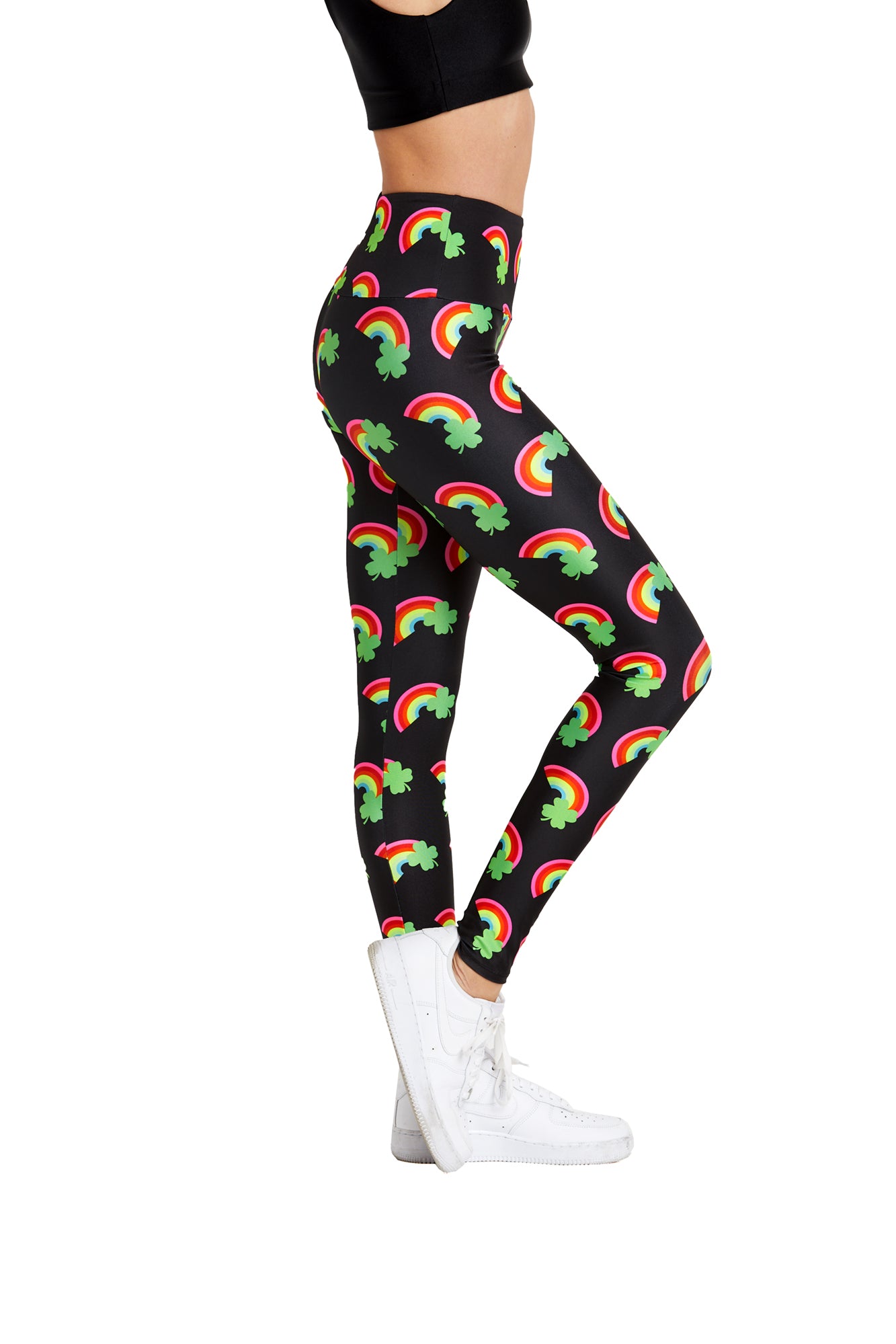 Neon Rainbow Clover Legging - Goldsheep Clothing