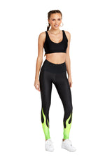Neon Green Flames Legging