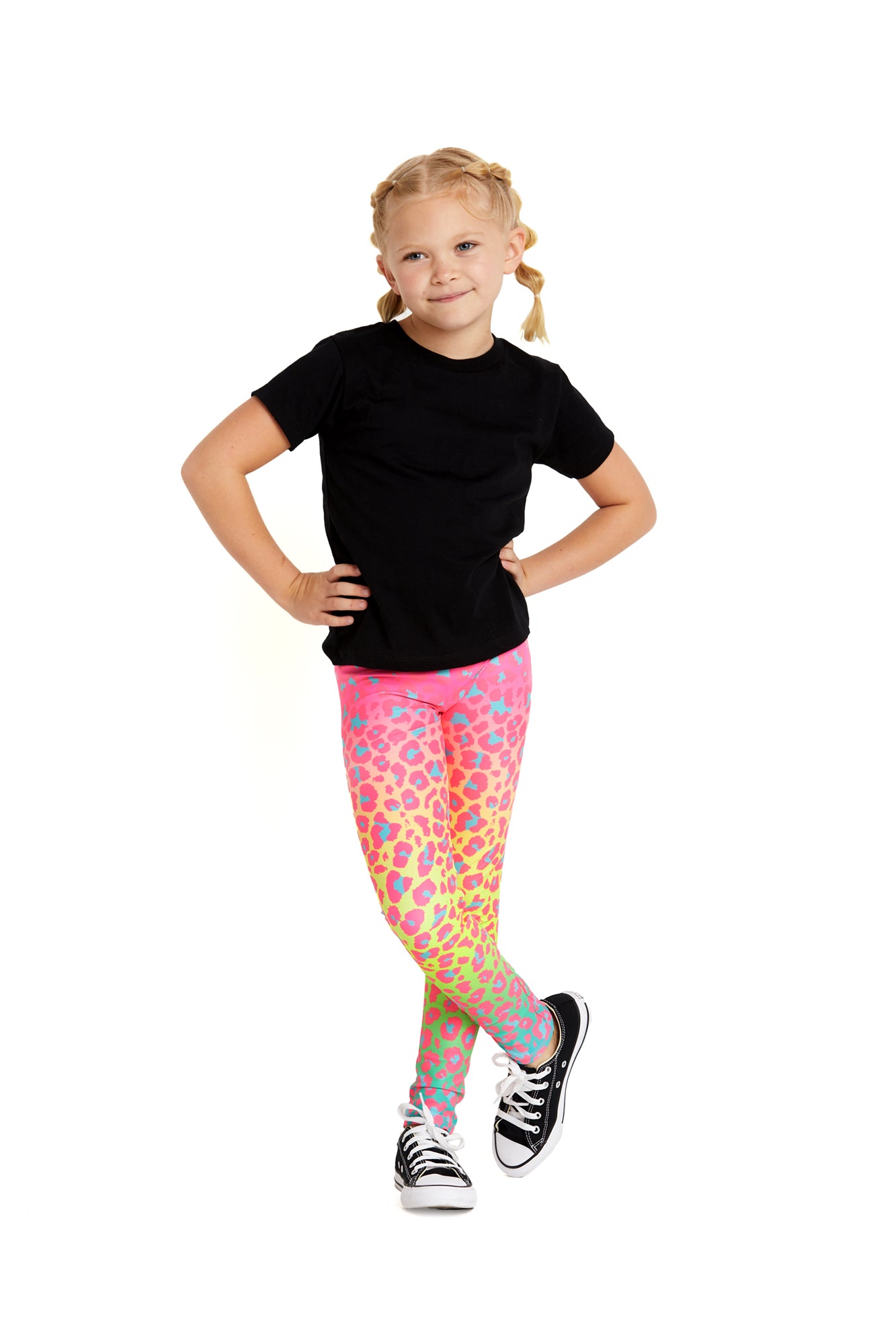 Ombre Easter Cheetah Kids Legging - Goldsheep Clothing