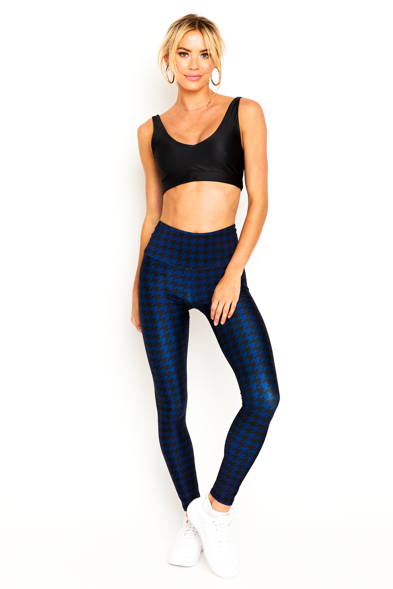 Navy Houndstooth Legging
