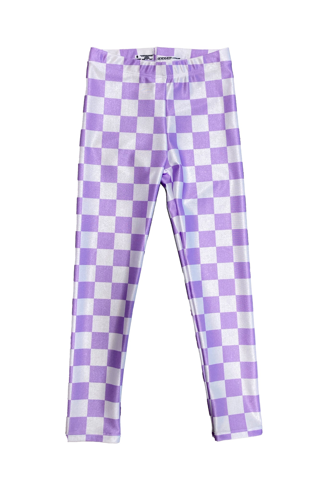 Lavender Checkers Kids Legging - Goldsheep Clothing