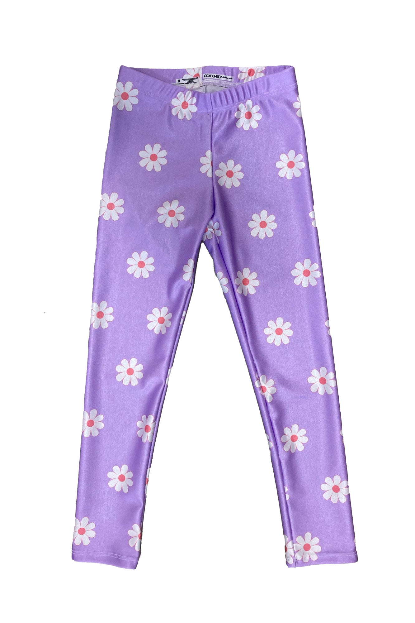 Lavender Daisies Kids Legging - Goldsheep Clothing