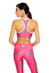 Pink Moroccan Stars Sports Bra