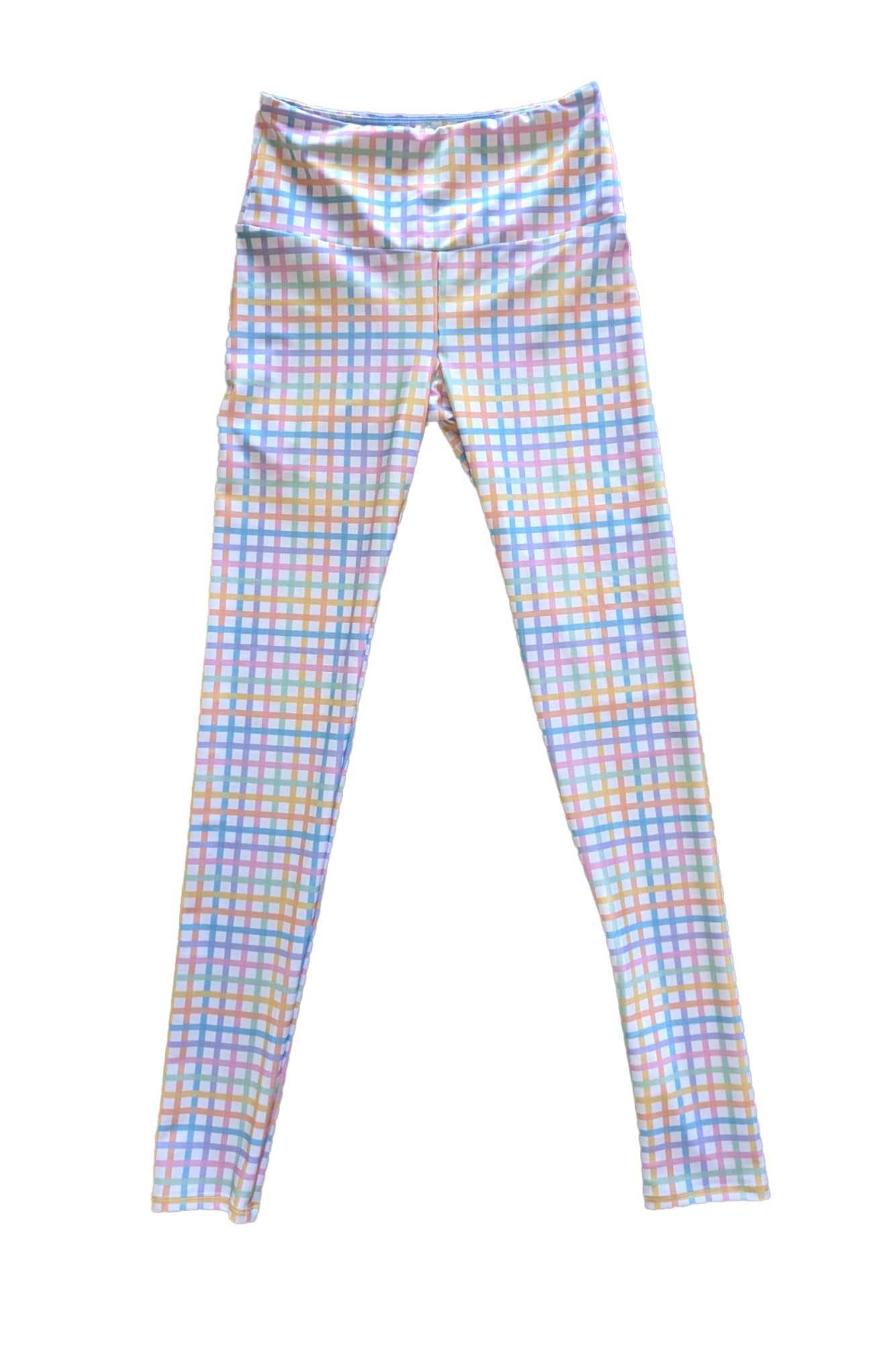 Pastel Rainbow Gingham Legging - Goldsheep Clothing