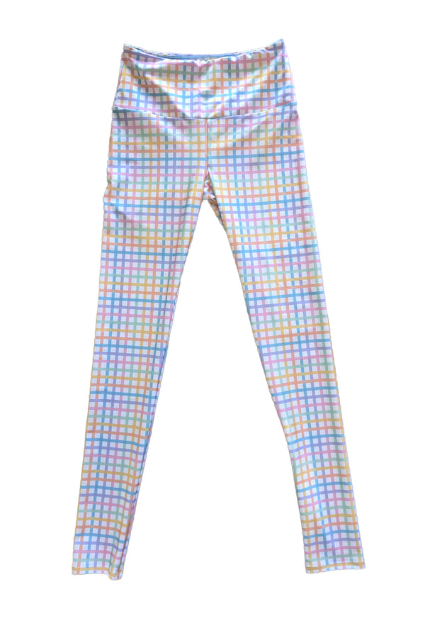 Pastel Rainbow Gingham Legging