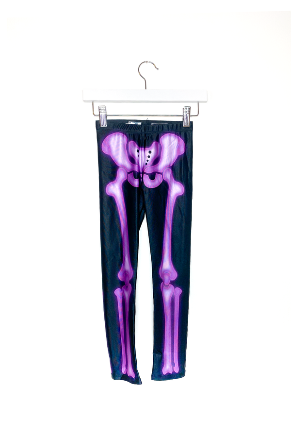 Purple Skeleton Kids Legging